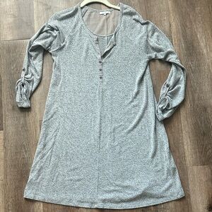 Z Supply Sweatshirt-material Mini Dress in Gray
